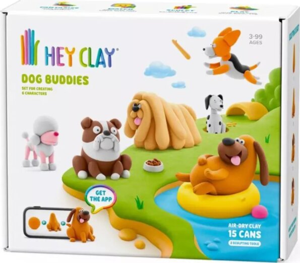Hey Clay, Nagy levegőn száradó gyurmaszett, Kutyák Hey Clay, Nagy levegőn száradó gyurmaszett, Kutyák
