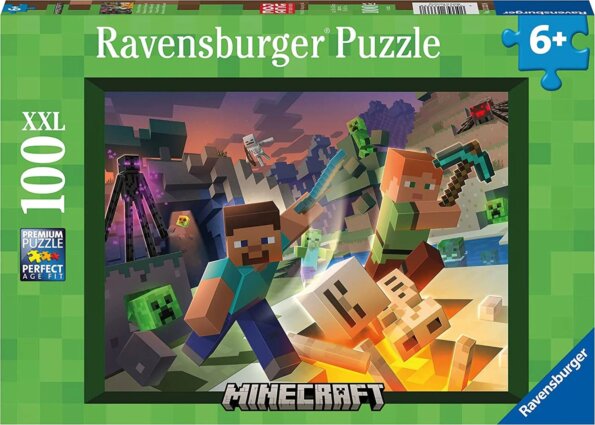 Ravensburger, Minecraft puzzle, 100 darabos