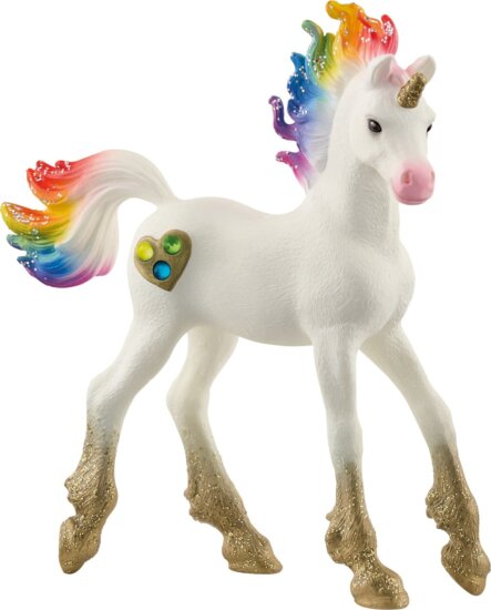 Schleich, Bayala, Szivárványos unikornis csikó játékfigura