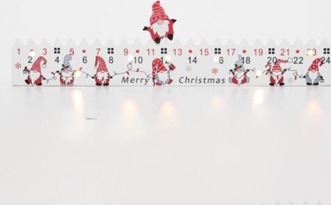 Home KLW25 LED-es adventi naptár, melegfehér, 34 cm