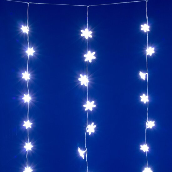 Home KAF50WH LED-es hópehely fényfüggöny, hidegfehér, 1,35 m Home KAF50WH LED-es hópehely fényfüggöny, hidegfehér, 1,35 m