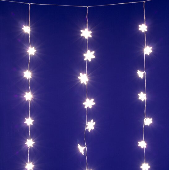 Home KAF50WW LED-es hópehely fényfüggöny, melegfehér, 1,35 m Home KAF50WW LED-es hópehely fényfüggöny, melegfehér, 1,35 m