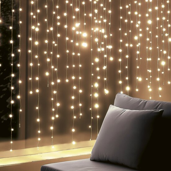 Home KIN126DWW DOT LED-es fényfüggöny, melegfehér, 0,9 m