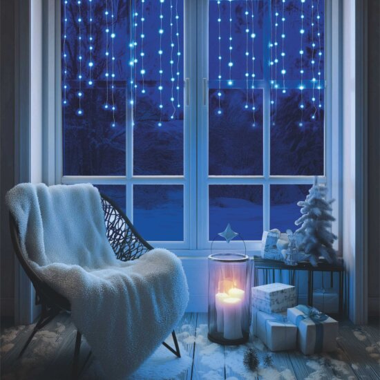 Home KAF50DLEDWH DOT LED-es fényfüggöny, hidegfehér, 81 cm Home KAF50DLEDWH DOT LED-es fényfüggöny, hidegfehér, 81 cm
