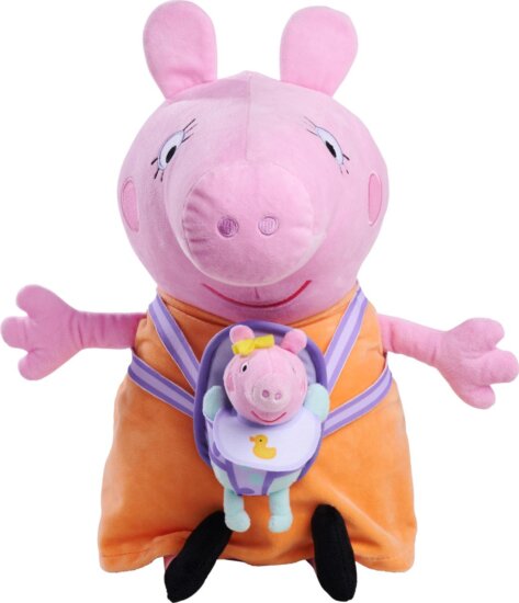 Simba, Peppa Pig, Mama Malac Evie-vel plüssfigura, 33 cm