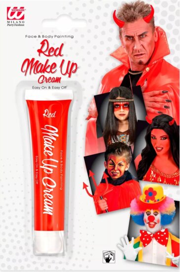 Arcfesték tubusban, 28 ml, piros