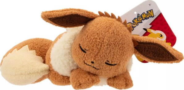 Pokémon, Eevee alvó plüssfigura, 13 cm