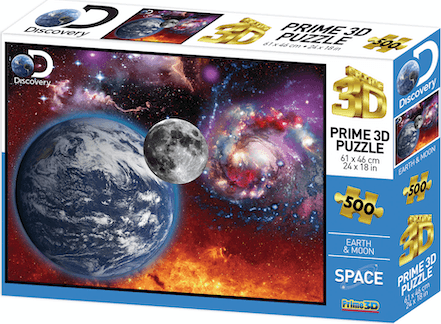 Föld Hold Discovery Channel 3D puzzle, 500 darabos Föld Hold Discovery Channel 3D puzzle, 500 darabos