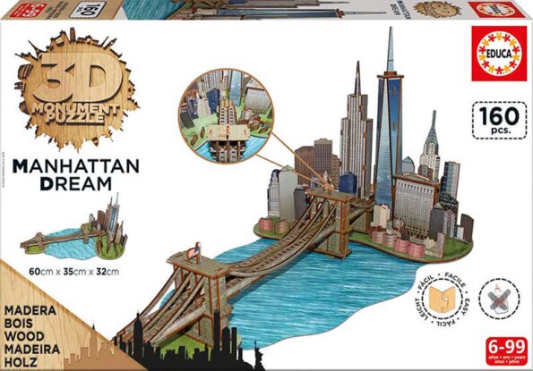 Manhattan 3D puzzle, 160 darabos Manhattan 3D puzzle, 160 darabos