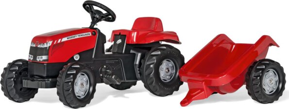 Rolly Kid Massey Ferguson pedálos traktor utánfutóval Rolly Kid Massey Ferguson pedálos traktor utánfutóval