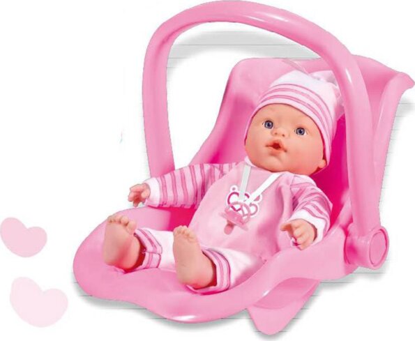 Loko baba autósüléssel, 37 cm Loko baba autósüléssel, 37 cm