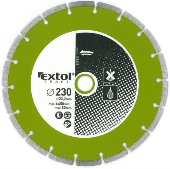 Extol Craft gyémánt vágókorong, 230mm Extol Craft gyémánt vágókorong, 230mm