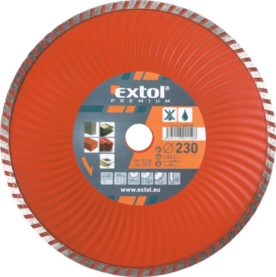 Extol Premium Turbo gyémánt vágókorong, 230mm