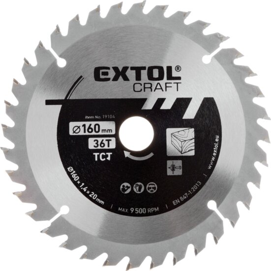 Extol Craft T36 körfűrészlap, 160mm Extol Craft T36 körfűrészlap, 160mm