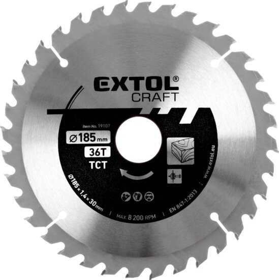 Extol Craft T36 körfűrészlap, 185mm Extol Craft T36 körfűrészlap, 185mm