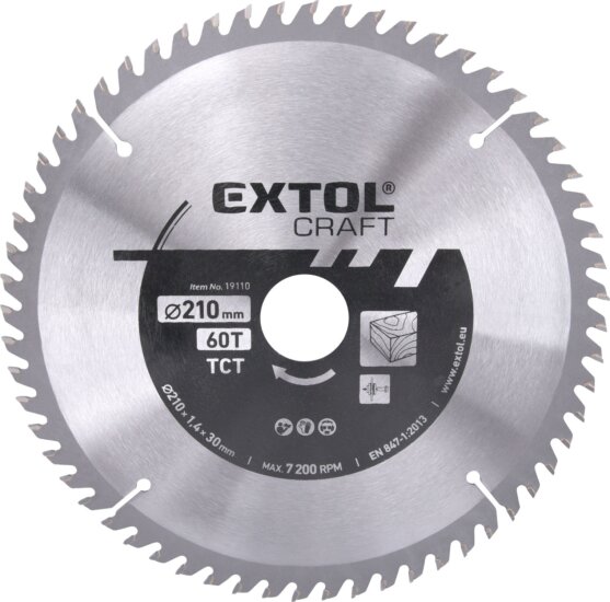 Extol Craft T60 körfűrészlap, 210mm Extol Craft T60 körfűrészlap, 210mm