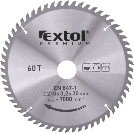 Extol Premium T60 körfűrészlap, 210mm Extol Premium T60 körfűrészlap, 210mm
