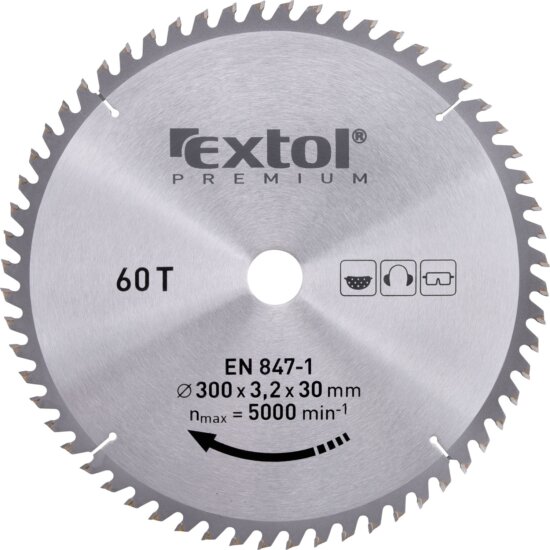 Extol Premium T60 körfűrészlap, 300mm Extol Premium T60 körfűrészlap, 300mm