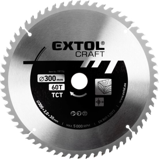 Extol Craft T60 körfűrészlap, 300mm Extol Craft T60 körfűrészlap, 300mm