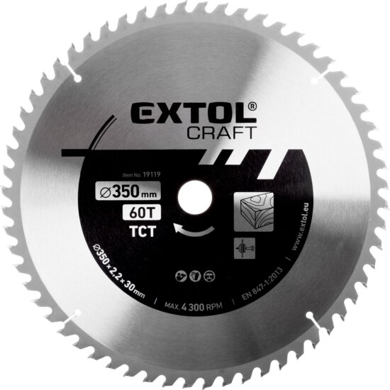 Extol Craft T60 körfűrészlap, 350mm Extol Craft T60 körfűrészlap, 350mm