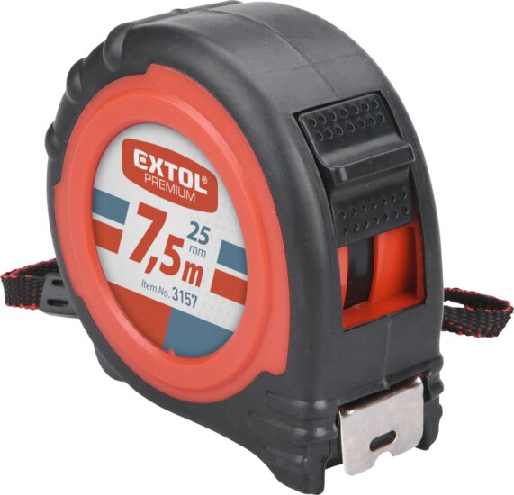 Extol Premium 2 stoppos mérőszalag, 7.5 méter / 25mm