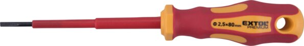 Extol Premium 2.5 x 80mm lapos csavarhúzó, szigetelt Extol Premium 2.5 x 80mm lapos csavarhúzó, szigetelt