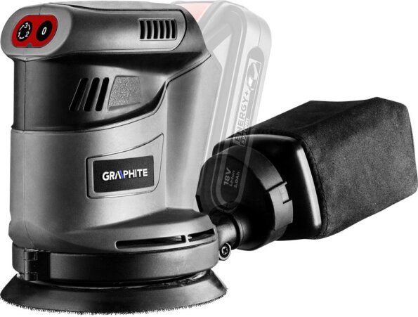 Graphite 58G014 Energy+ 18V, Li-Ion excentercsiszoló, Akku és töltő nélkül