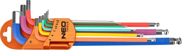 Neo Tools 09-512 imbuszkulcs készlet, 1,5-10mm, 9 részes Neo Tools 09-512 imbuszkulcs készlet, 1,5-10mm, 9 részes