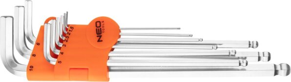 Neo Tools 09-525 imbuszkulcs készlet, 1,5-10mm, 9 részes Neo Tools 09-525 imbuszkulcs készlet, 1,5-10mm, 9 részes