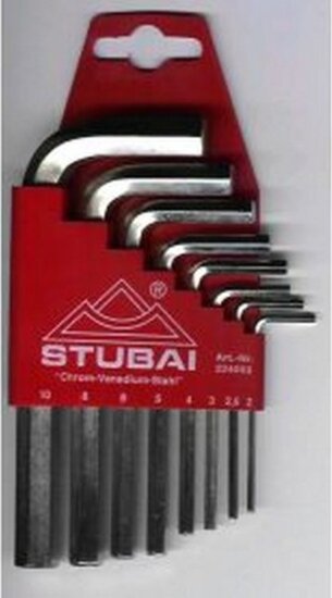 Stubai 224069 imbuszkulcs készlet, 1,5-10mm, 9 részes Stubai 224069 imbuszkulcs készlet, 1,5-10mm, 9 részes