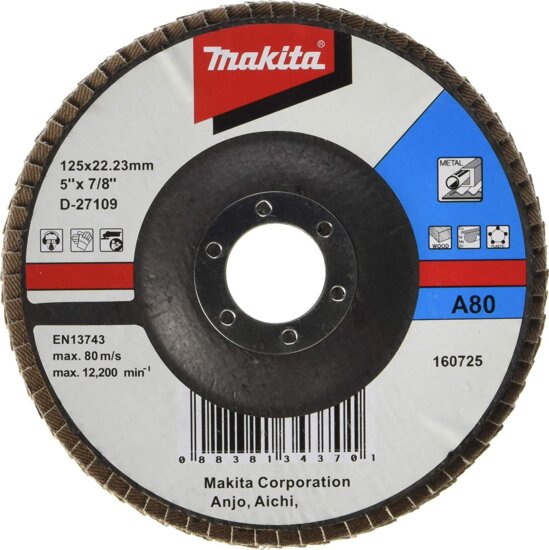Makita D-27109 lamellás csiszoló korong, 125mm, A80 Makita D-27109 lamellás csiszoló korong, 125mm, A80