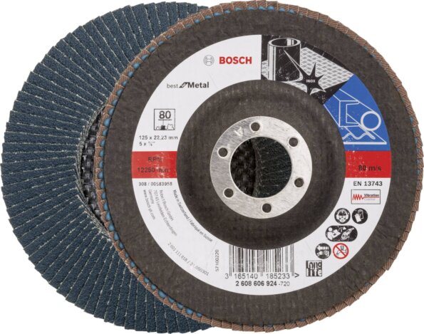 Bosch X571 Best for Metal lamellás csiszoló korong, 125mm, P80 Bosch X571 Best for Metal lamellás csiszoló korong, 125mm, P80