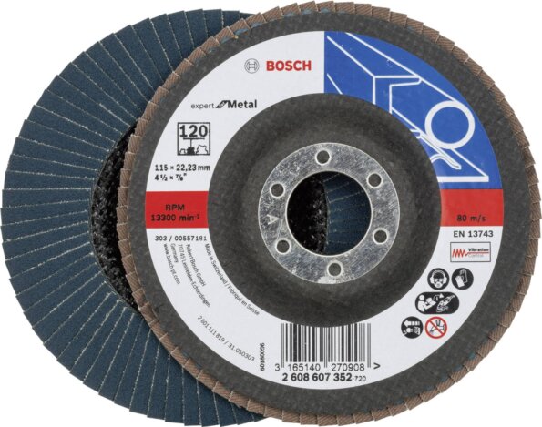 Bosch X551 Expert for Metal hajlított lamellás csiszoló korong, 115mm, P120