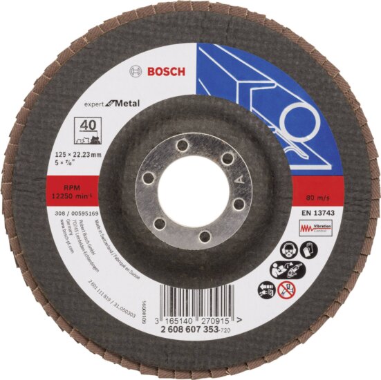 Bosch X551 Expert for Metal hajlított lamellás csiszoló korong, 125mm, P40