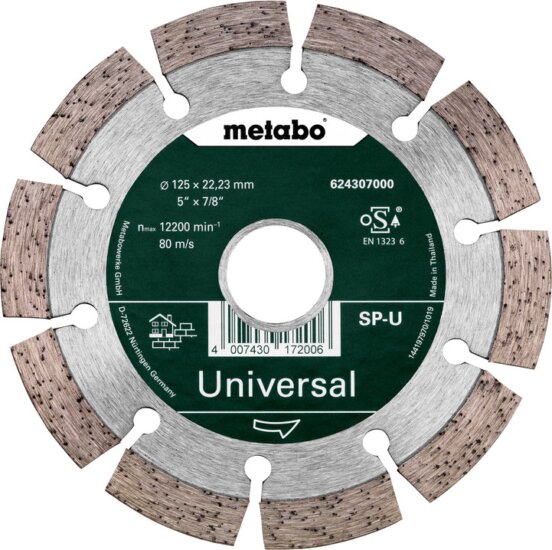 Metabo Universal SP-U gyémánt vágókorong, 125mm Metabo Universal SP-U gyémánt vágókorong, 125mm
