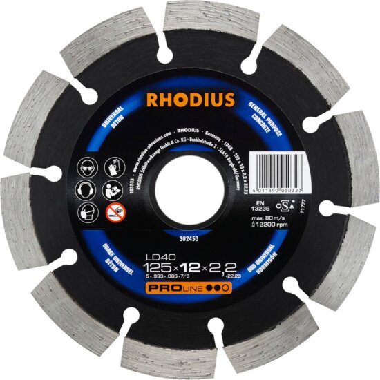 Rhodius LD40 gyémánt vágókorong, 125mm Rhodius LD40 gyémánt vágókorong, 125mm