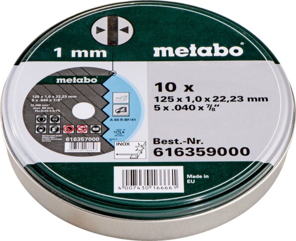 Metabo SP Inox TF 41 fém vágókorong, 125mm, 10 db Metabo SP Inox TF 41 fém vágókorong, 125mm, 10 db