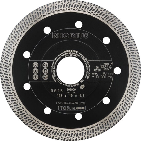 Rhodius DG15 gyémántvágó korong, 115mm Rhodius DG15 gyémántvágó korong, 115mm