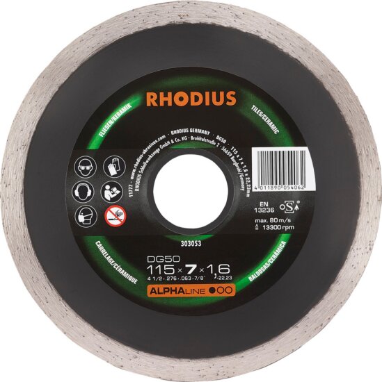 Rhodius DG50 gyémánt vágókorong, 115mm Rhodius DG50 gyémánt vágókorong, 115mm