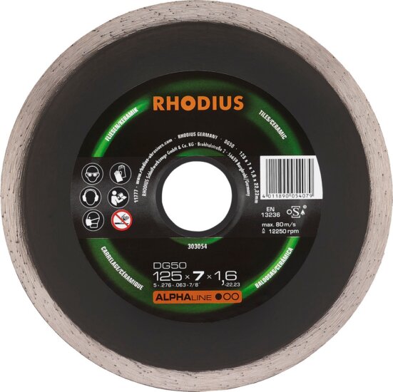Rhodius DG50 gyémánt vágókorong, 125mm