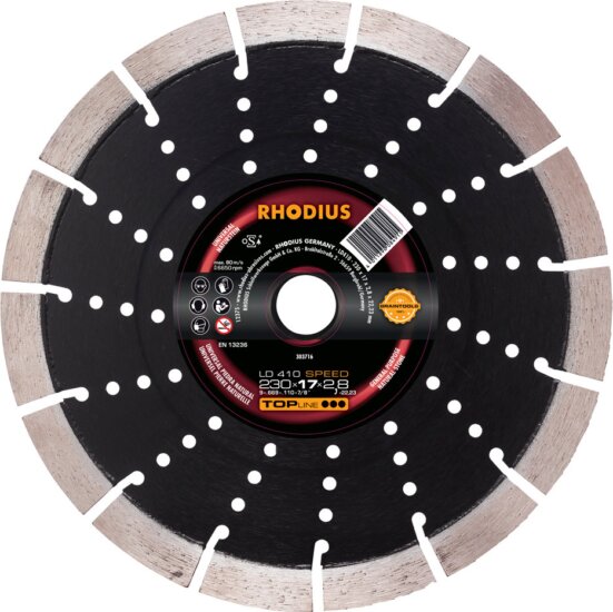 Rhodius LD410 Speed gyémánt vágókorong, 230mm Rhodius LD410 Speed gyémánt vágókorong, 230mm