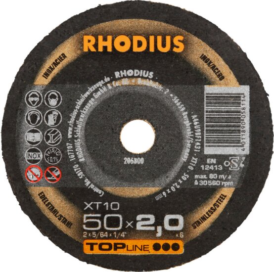 Rhodius XT10 Mini fém vágókorong, M6, 50mm, 2mm Rhodius XT10 Mini fém vágókorong, M6, 50mm, 2mm