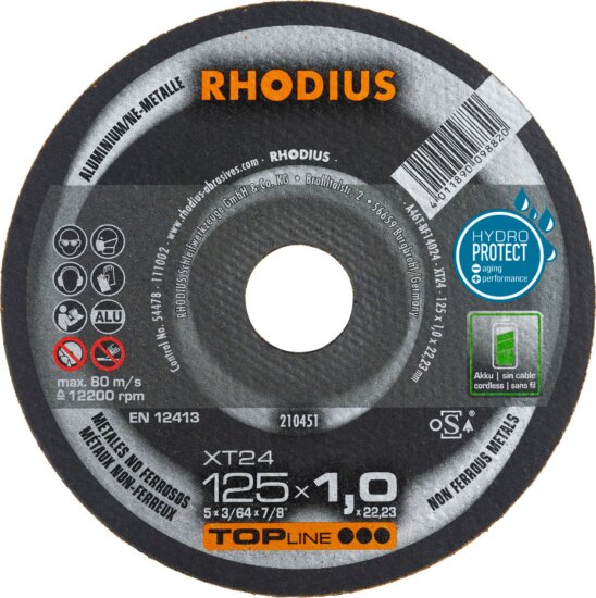 Rhodius XT24 fém vágókorong, 125mm, 1 mm Rhodius XT24 fém vágókorong, 125mm, 1 mm