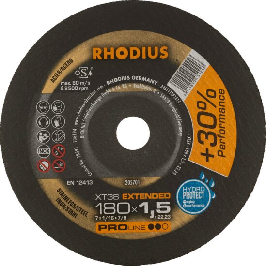 Rhodius XT38 fém vágókorong, 180mm