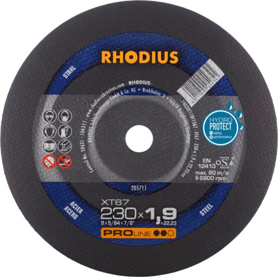 Rhodius XT67 fém vágókorong, 230mm