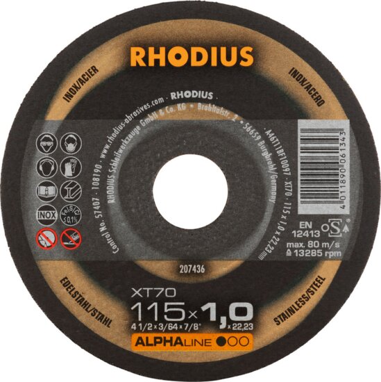 Rhodius XT70 Pack fém vágókorong, 115mm, 50 db Rhodius XT70 Pack fém vágókorong, 115mm, 50 db
