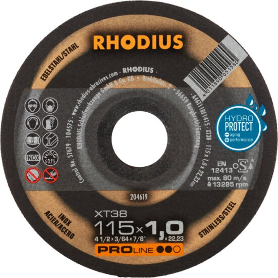 Rhodius XT38 fém vágókorong, 115mm, 1 mm