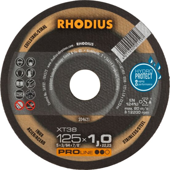 Rhodius XT38 fém vágókorong, 125mm, 1 mm