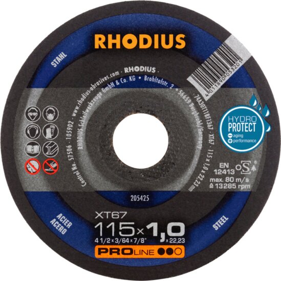 Rhodius XT67 fém vágókorong, 115mm, 1 mm