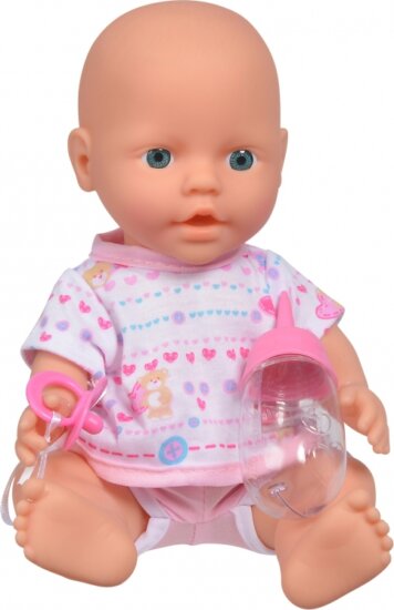 New Born Baby, pisilős baba rózsaszín ruhában New Born Baby, pisilős baba rózsaszín ruhában
